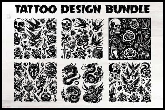 Download Tattoo Design T-Shirts, Stickers Bundle - Premium Bundle