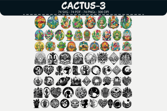 Download Cactus SVG Vector Clipart – 74 Designs - Vector Collection