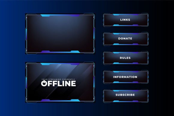 Download Modern Streaming Screen Panel Vector - Vector Collection