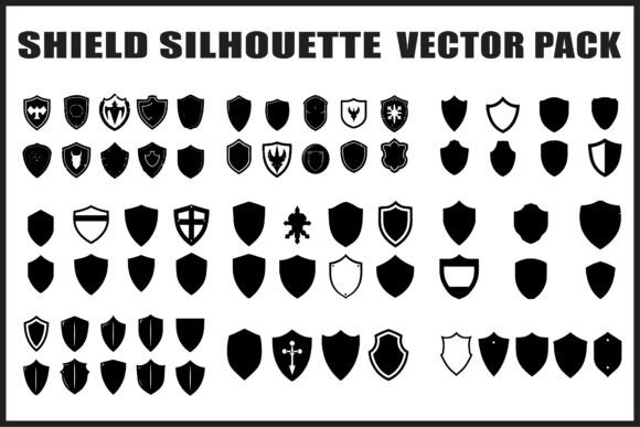 Download Shield Silhouette Vector Bundle - Vector Collection